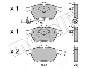 22-0279-1 METELLI Тормозные колодки