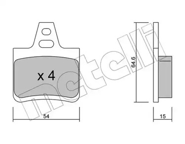 22-0285-0 METELLI Тормозные колодки