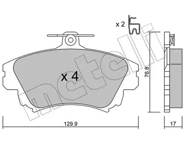 22-0286-0 METELLI Тормозные колодки