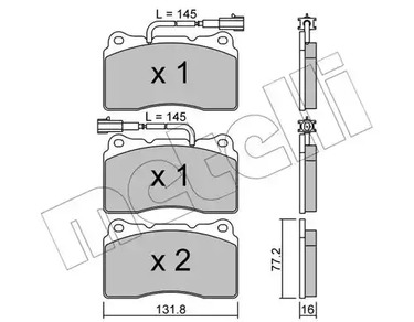 22-0288-0 METELLI Тормозные колодки