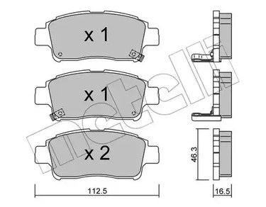 22-0292-0 METELLI Тормозные колодки