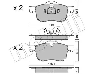 22-0309-0 METELLI Тормозные колодки