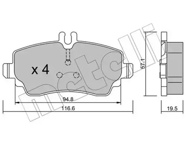 22-0310-1 METELLI Тормозные колодки