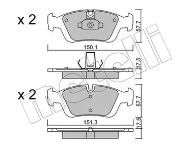 22-0312-0 METELLI Тормозные колодки