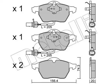 22-0314-0 METELLI Тормозные колодки