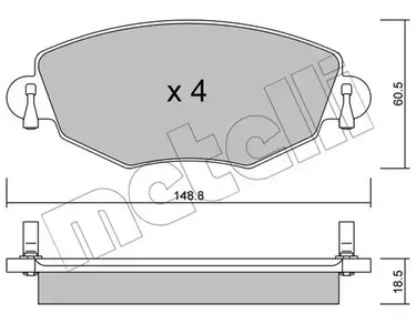 22-0318-0 METELLI Тормозные колодки