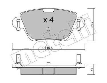 Тормозные колодки METELLI 22-0319-0