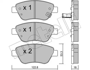 22-0321-2 METELLI Тормозные колодки