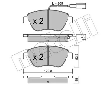 22-0321-3 METELLI Колодки тормозные дисковые