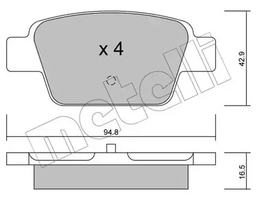 22-0323-0 METELLI Тормозные колодки