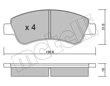 22-0327-0 METELLI Тормозные колодки