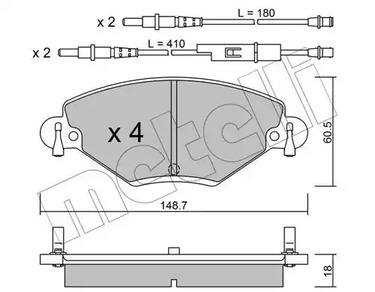 Тормозные колодки METELLI 22-0331-0