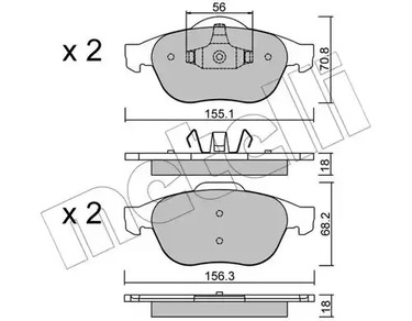 22-0336-1 METELLI Тормозные колодки