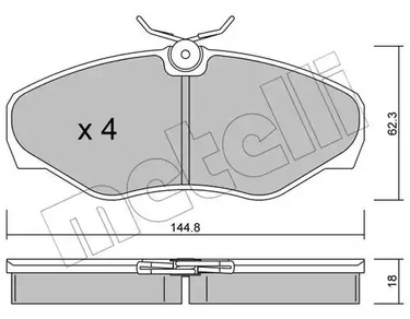 22-0338-2 METELLI Тормозные колодки