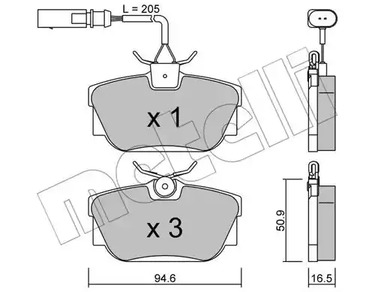 22-0346-1 METELLI Тормозные колодки