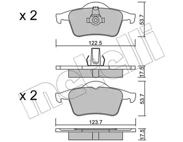 22-0348-0 METELLI Тормозные колодки