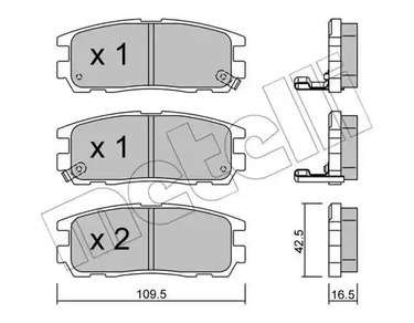 22-0358-0 METELLI Тормозные колодки