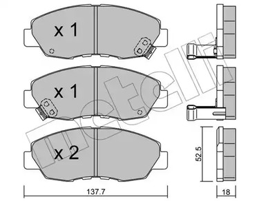 22-0384-0 METELLI Колодки тормозные дисковые