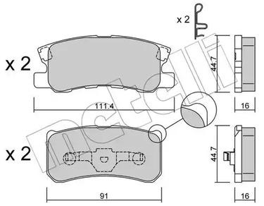 22-0400-1 METELLI Тормозные колодки