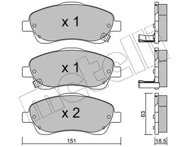 22-0450-0 METELLI Тормозные колодки