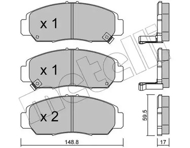 22-0462-0 METELLI Колодки тормозные дисковые