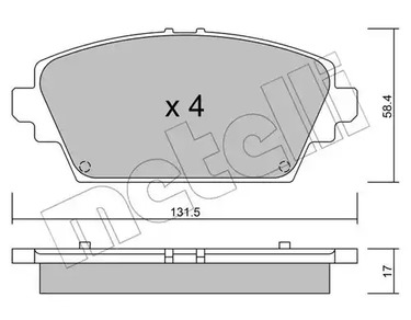 22-0464-0 METELLI Тормозные колодки