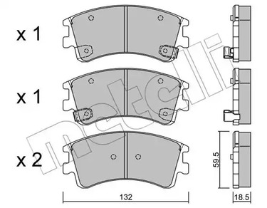 22-0476-0 METELLI Тормозные колодки