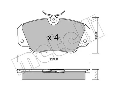 22-0538-0 METELLI Тормозные колодки