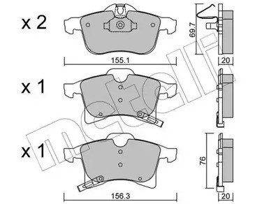 22-0539-0 METELLI Тормозные колодки