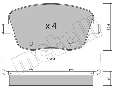 Тормозные колодки METELLI 22-0547-0