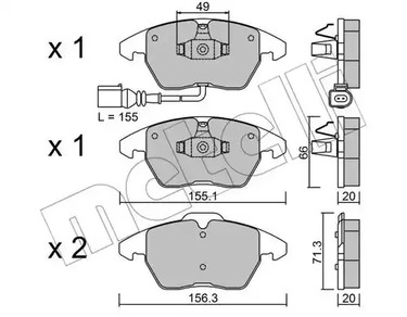 22-0548-0 METELLI Тормозные колодки