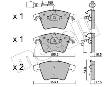 22-0552-1 METELLI Тормозные колодки