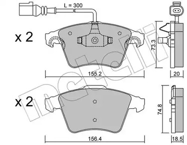 22-0552-2 METELLI Тормозные колодки