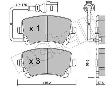 22-0554-0 METELLI Тормозные колодки