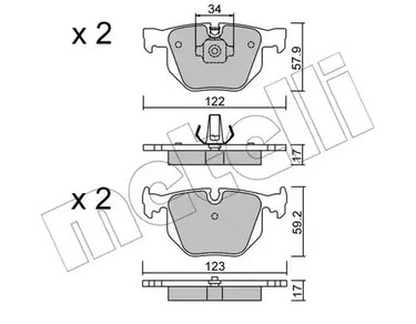 22-0561-0 METELLI Тормозные колодки