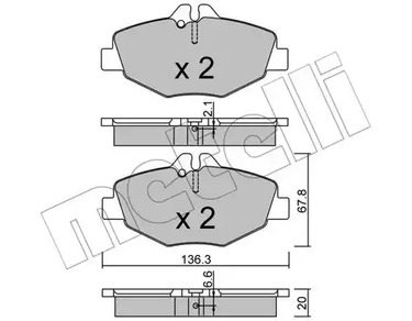 22-0562-0 METELLI Тормозные колодки