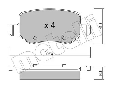 Тормозные колодки METELLI 22-0565-0