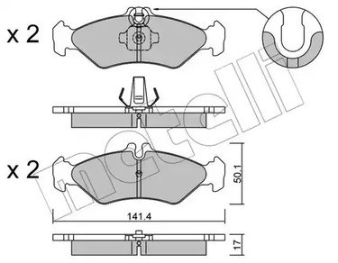 22-0571-0 METELLI Тормозные колодки