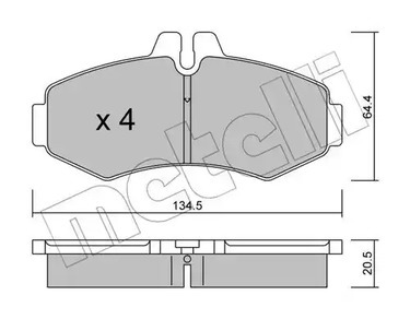 22-0573-0 METELLI Тормозные колодки