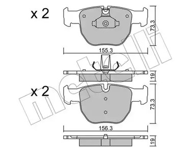 22-0598-0 METELLI Тормозные колодки