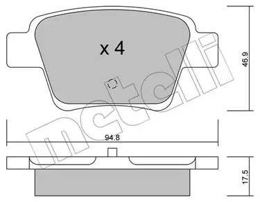 Тормозные колодки METELLI 22-0639-0