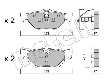 Тормозные колодки METELLI 22-0642-0