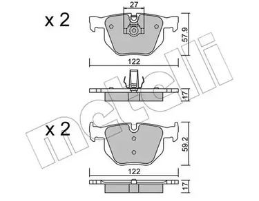 22-0644-0 METELLI Тормозные колодки