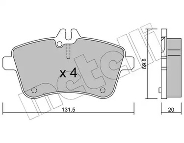 22-0647-0 METELLI Тормозные колодки