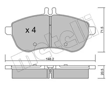 Тормозные колодки METELLI 22-0665-0