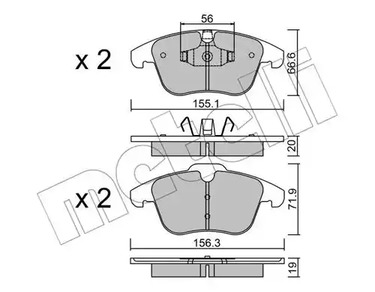 22-0675-0 METELLI Тормозные колодки