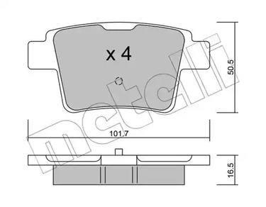 Тормозные колодки METELLI 22-0677-0