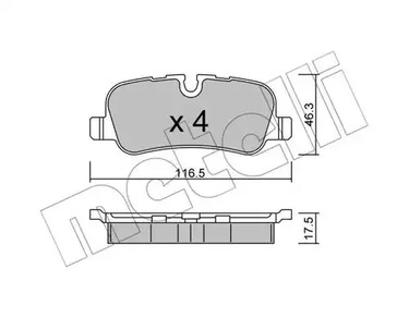 Тормозные колодки METELLI 22-0694-0