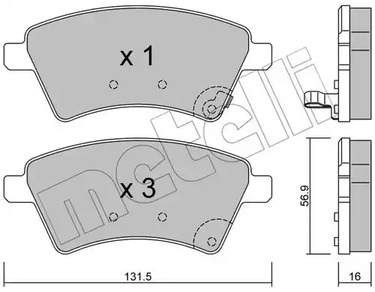 22-0702-0 METELLI Тормозные колодки