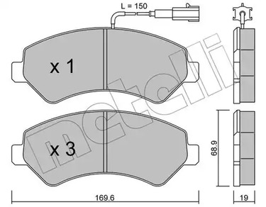 22-0709-0 METELLI Тормозные колодки